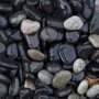 Beach pebbles zwart nat